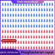 200pcs 16-14 AWG Red Blue Wire Connector Insulated Fork Terminal #4