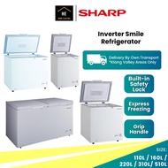 Sharp 110L / 160L / 220L / 310L / 510L Chest Freezer Express Freezing Peti Sejuk