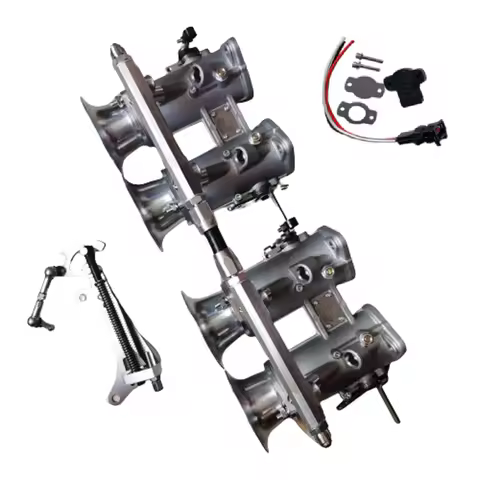 TZ5S-45-2 FAJS Dual 45MM DCOE Throttle Body Kit Silver Suitable for Racing and Conversion of CARB to