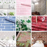 3d imitation brick wallpaper with pre-adhesive MANY MODELS for beautiful bedroom stickers, 10m roll