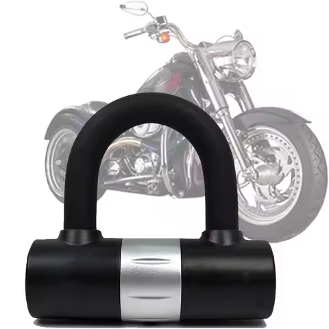 16mm Heavy Duty U Lock Motorcycle Lock Bicycle Lock Dics Lock with 2Keys Security for Moped Scooter 