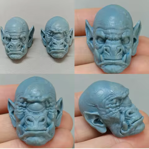 Unpainted Blank Head Sculpt 9 Inch Four Horsemen Mythic Legions Vampire Troll Head Wasteland Cyclops