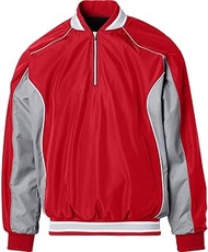 V Jean LS 2121A373 Baseball Wear, Unisex, Adult, 600 (Red) 2XL