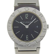 BVLGARI ( Bvlgari) BB26SS 不鏽鋼石英指針式腕錶，黑色錶盤，女錶