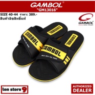 gambol รองเท้าแตะแกมโบล รุ่น GM 13016 สีดำ/เหลือง size 40-44 ผลิตจาก GBOLD Technology™ คุณภาพมาตรฐานของแกมโบล นุ่ม เบา ทนทาน