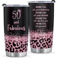 50th Birthday Gifts for Her, 50th Birthday Tumbler Gifts for Women, 50 Year Old Gift for Women Mom F