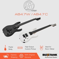 S by Solar AB4.7W AB4.7C AB 7 Strings Electric Guitar, White Matte / Black Matte