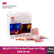 3M™ 1110 (CE) Corded Foam Ear Plug NRR 29 DB, 100 pairs/box