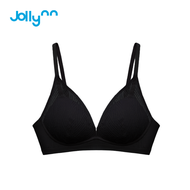 Jollynn  [Joy] Tempting Deep V Silk Modal Bra บราไร้โครง ดีไซน์ลูกไม้ทรงคอวี บางเบา ใส่สบาย ไม่เสียท