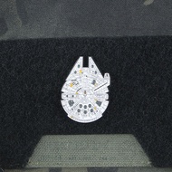 【Customized】Star Wars peripheral metal Millennium Falcon spaceship 3D Velcro Patch /Badges/armband/E