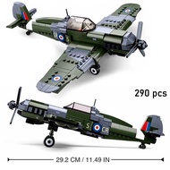 Airplane Plane Bomber Model Construction Toys Military Panzer Tank WW2 Aircraft Army Truck Armored C
