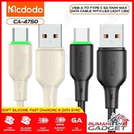 MCDODO - 6A Type-C To Type-C Data Cable - QC 4.0 Fast Charging 6A Data Cable - Type a to Type C - LE