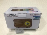 [九尾妖狐] Sansui 山水 T1無線 藍牙音響 重低音收音機 插卡 手機 復古小音響 炫光多彩 LED 木質