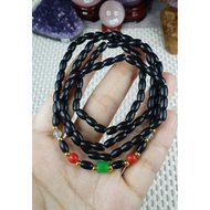 OT173 WOOD BRACELET Ebony Necklace (Length about 68cm) Ebony Multi-Circle BRACELET