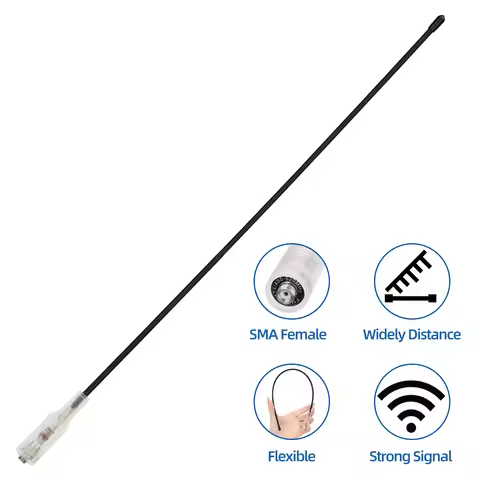 ABBREE Walkie Talkie AR-771T VHF/UHF Sma-Female Flexible Antenne For Baofeng BF-888S UV-5R UV-32 UV-