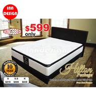 [INNDESIGN.SG] INNDESIGN Kingsbed Hilton 11inch Mattress Pocket Spring with Latex Pillow (Fully Asse