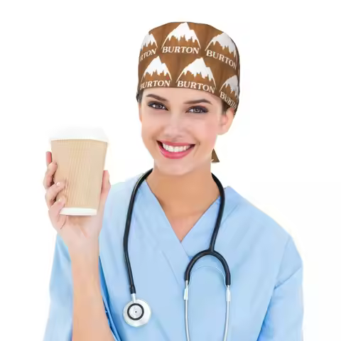 Burton Snowboard Sportive Scrub Hat Doctor Working Surgical Cap Unisex Adjustable Nursing Caps for D