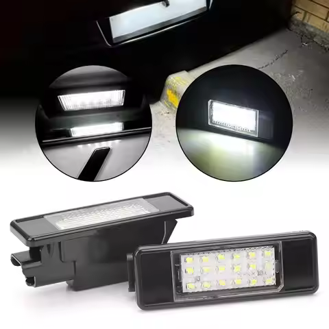 LED License Plate Lamps for Peugeot 308 3008 1007 806 for Citroen C2 C3 C4 Picasso Saloon C8 MPV DS3
