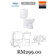 INNO WC1009S/LC5002 MICA WC SUITE CLOSE-COUPLED WASHDOWN PEDESTAL WC SUITE