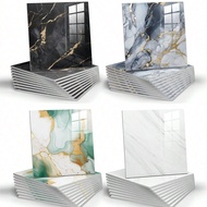 10/20pcs Marble Peel And Stick Waterproof Shower Wall Panels, Peel And Stick Backsplash Tile, PVC Wa