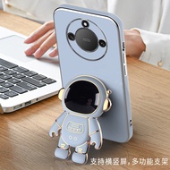 For Honor X9a X7a X5 X6 X8 X9 70 Pro 50 Lite 5G 4G Smartphone Casing with Lovely Cute Astronaut Stand Holder Phone Cell Case Back White Loves Couple Back Cover HONORX9A HONORX7A HONORX5