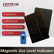 Reusable Magnetic Propane Tank Level Indicator LPG Butane Gas Sensor Temperature Sticker BBQ Grill R