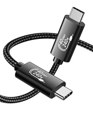 USB4 Cable, USB Type C Cable Supports Single 8K/Dual 4K@60Hz HD Display, 40Gbps Data Transfer, Compa