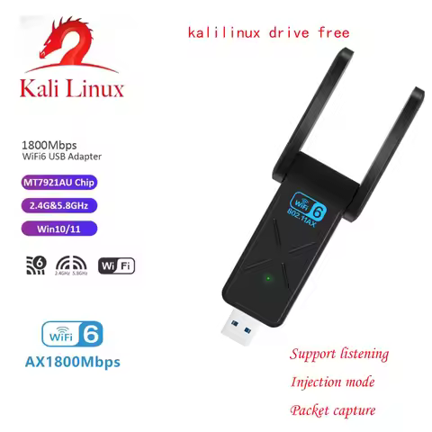 AX1800M WiFi6 dual-band Gigabit wireless card using 7921AU chipset 2.4G/5G WiFi adapter for kali Lin