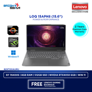 Lenovo Gaming Laptop LOQ 15APH8 (15.6 Inch FHD IPS 144Hz | Ryzen 5 7640HS / Ryzen 7 7840HS | 8GB DDR5 | 512GB SSD | NVIDIA RTX 4050 6GB | Win 11)