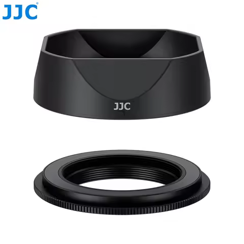 JJC Lens Hood Shade With Adapter Ring for Fuji Fujifilm XF 23mm F2.8 R WR XF 27mm F2.8 R WR and XF 2
