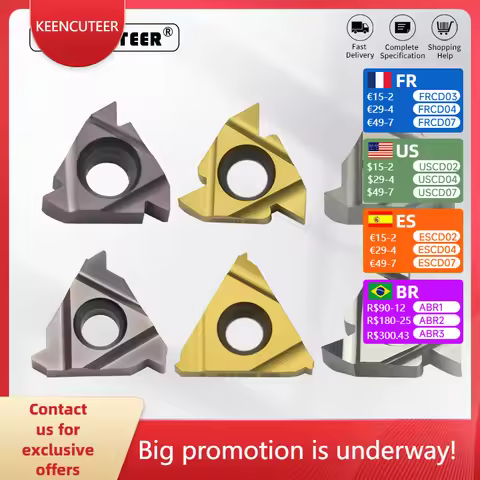 11ER/16ER H01/PRC/YZ5018 Thread Turning Tool Carbide Insert CNC Lathe Slotting A55 A60 AG55 AG60 1.0