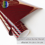Stiker Skotlet Carbon Kevlar 5D HITAM MERAH KARBON Glossy Body Motor Variasi Decal Vinyl Modif