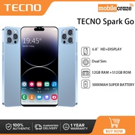 Tecno Spark Go i15 2023 Mobile Phone Smartphone 12GB+512GB 6.8-inch  Click Notch Big Screen - 13MP AI Dual Rear Camera