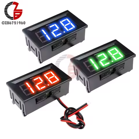 DC 5V 12V 24V 0.56" LCD Digital Voltage Meter Voltmeter Battery Capacity Tester Detector for Electro