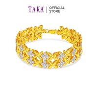TAKA Jewellery 2-Tone Flora Shine 916 Gold Bracelet