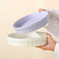 Plate Dinner Plate Dish Plate Household Ceramic ins Style High-value Disc Good-looking ins Nordic St