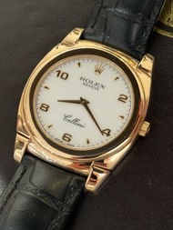 🌈🌈新返貨啦🌈 🌈🤍🤍原裝白色面🤍🤍⚙️手上鏈機芯⚙️🥰👔Rolex Cellini 5330/5🌹18K玫瑰金款式🌹👔36mm  連原裝18K紅金針扣 狀態一流 👍🏻淨錶👍🏻VU2843(廣華街店）
