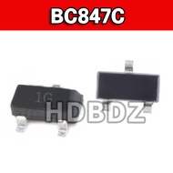 100pcs BC847C 1G SOT23 BC847 0.1A 45V Crystal Triode IC