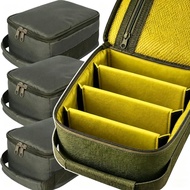 Waterproof Fishing Reel Storage Bag Large Capacity Fishing Gear Organizer with 3 Detachable Dividers