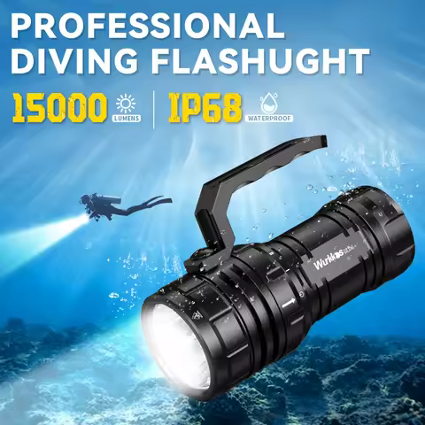Wurkkos DL06 Diving Torch 15000LM High Power Rechargeable LED Flashlight 3*21700 6*XHP50.2 Power Ban