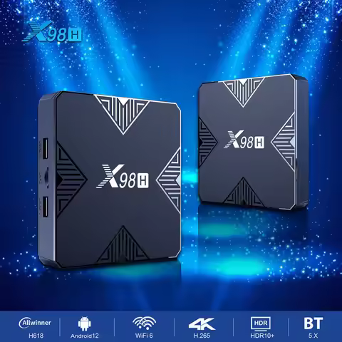 X98H Smart TV BOX Android 12 Allwinner H618 Wifi 6 BT5.0 4K 4G32G Media Player 2.4G 5G Wifi Set Top 