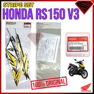 100% ORIGINAL HONDA RS150 V3 RS150R STRIPE SET NH-B45M YELLOW STICKER COVERSET COVER SET 86000-K3K-M00ZA