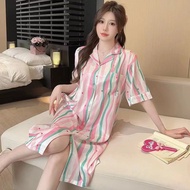 CCY 2266-1 ชุดนอนกระโปรงคอปก มีฟองน้ำ ใส่หลวมๆใส่สบาย ไม่เคืองผิว ราคาไม่แพง เป็นฟรีไซส์(สินค้าพร้อม