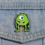 Monsters University Cyclops Mike Wazowski Brooch Cartoon Cute Little Green Monster Movie Badge Pin C