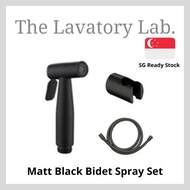 [SG Local Seller] Matt Black Stainless Steel Bidet Spray Set (complete with 1.2m black PVC Hose)