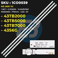 COOCAA 43 Inch TV Backlight 43TB2000 43TB5000 43TB7000 43S6G MS-2691 V2