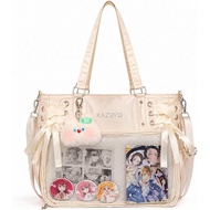 Beg Tote Ita Crossbody Besar, Beg Ita Gaya Messenger Comel, Beg Ita Crossbody Kawaii, Beg Pin Papara