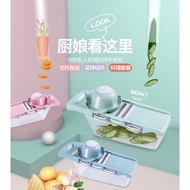 Mandoline Slicer,Vegetable Cutter Pemotong Bawang Sayur Buah Storage Organizer Bekas Tempat Letak Ra
