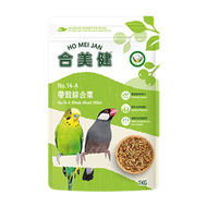 金瑞成鳥園->合美健NO:14A帶殼綜合飼料-整箱/台灣品牌/適合虎皮、白文、胡錦等