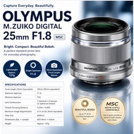Olympus 25mm F1.8 MSC Prime Lens Silver | Sharp Image & Beautiful Bokeh | Made in Japan
